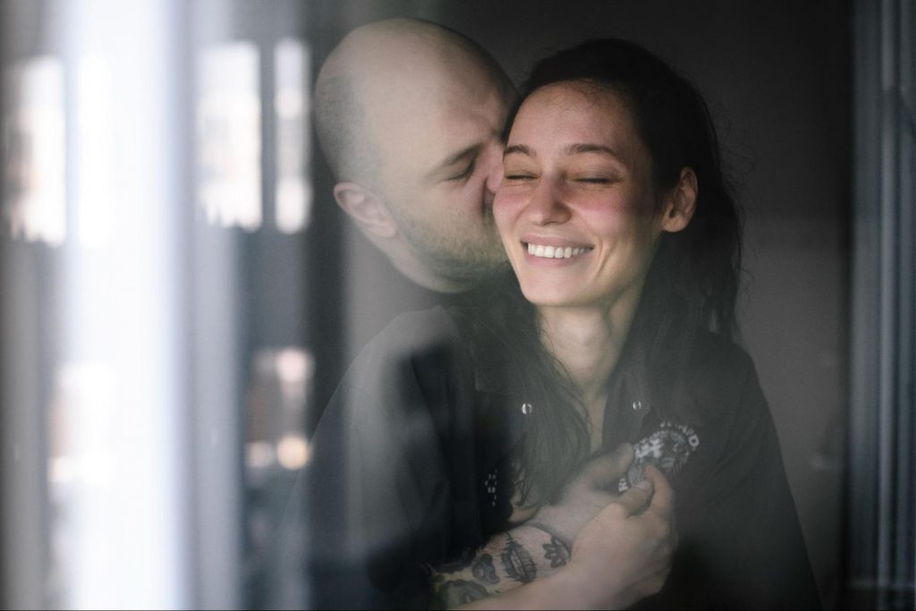 couple hugging