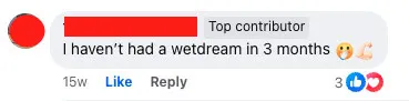 no wet dream in 3 months